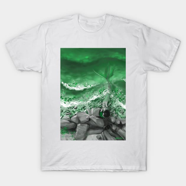 Waves T-Shirt by AlexAdelaida